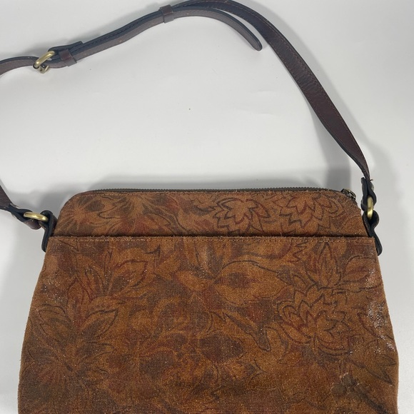 Patricia‎ Nash Napa Etched Floral Leather Crossbody Bag Purse Boho Festival - Picture 4 of 15